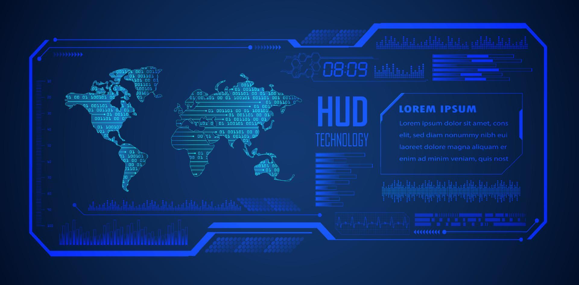 fondo moderno de tecnología hud vector