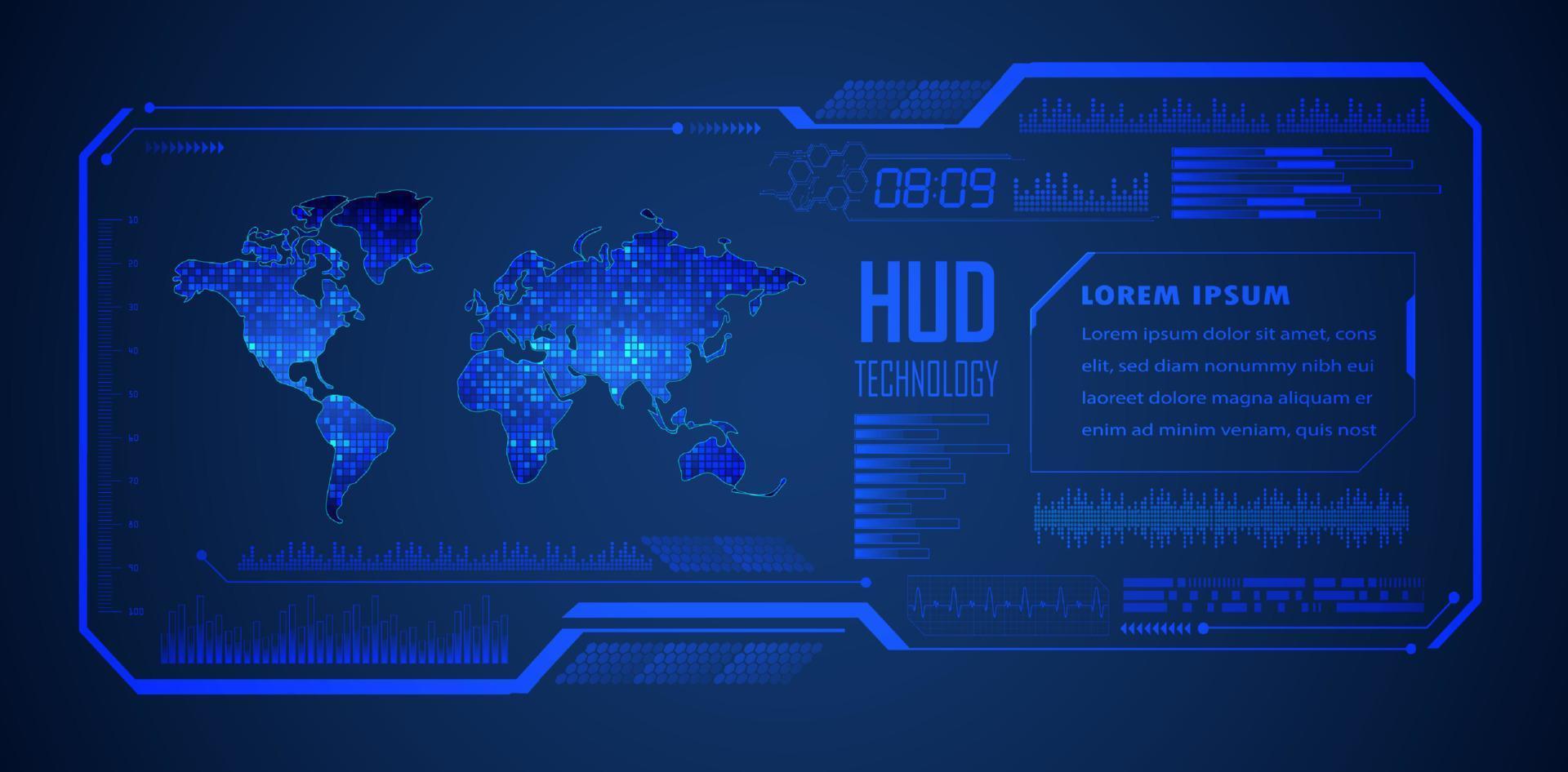 fondo moderno de tecnología hud vector