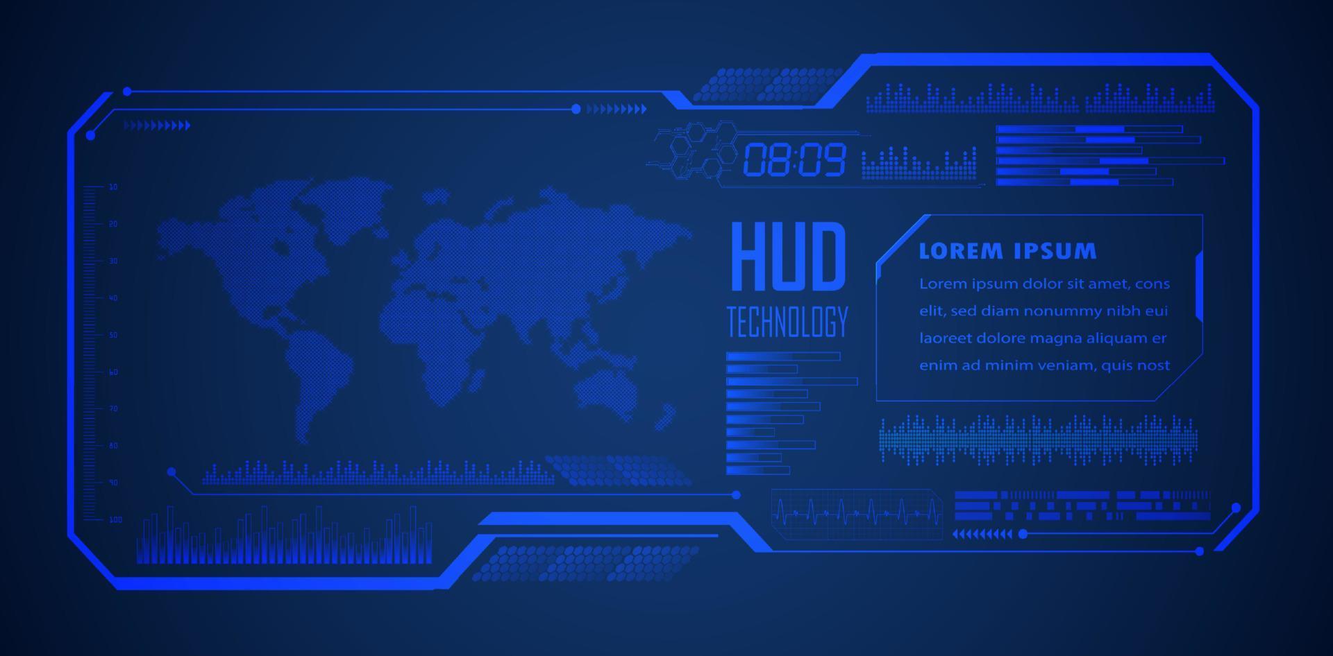 Modern HUD Technology Background vector