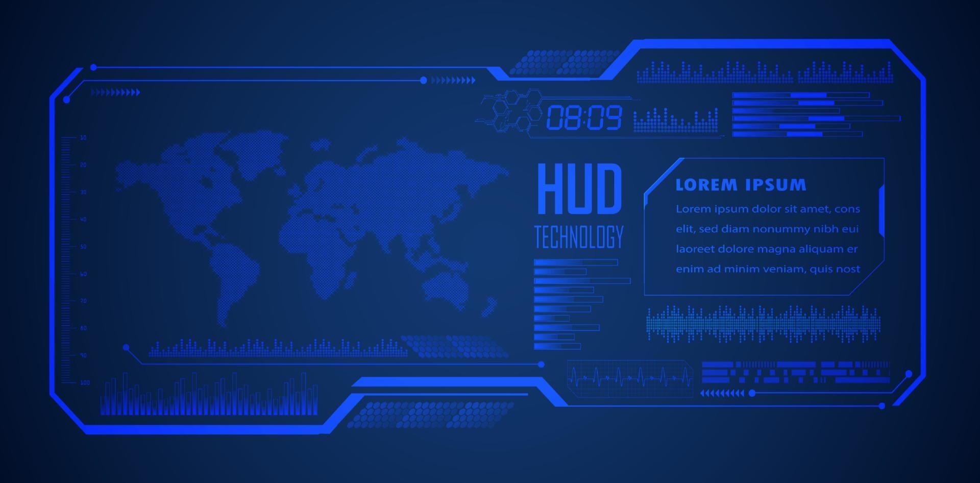 Modern HUD Technology Background vector