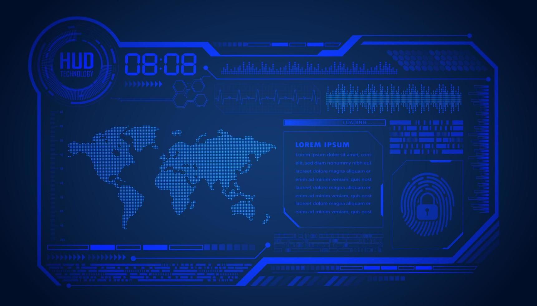 Modern HUD Technology Background vector