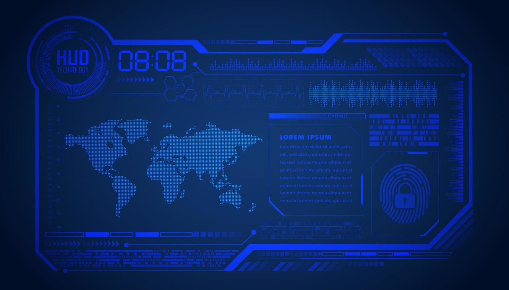fondo moderno de tecnología hud vector