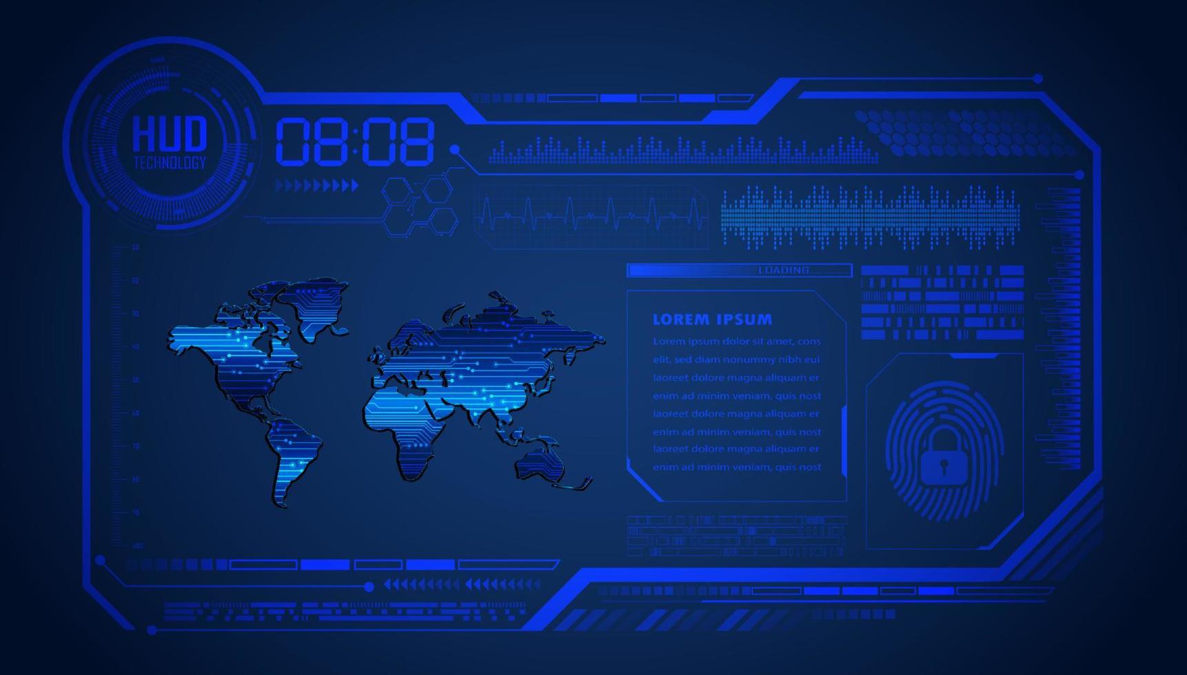 Modern HUD Technology Background vector