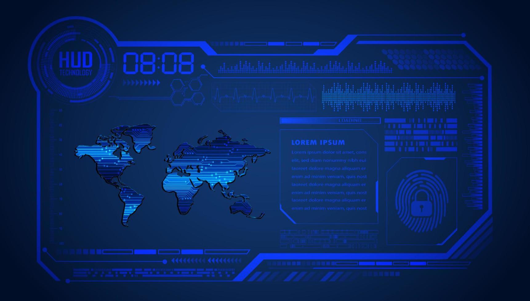 fondo moderno de tecnología hud vector