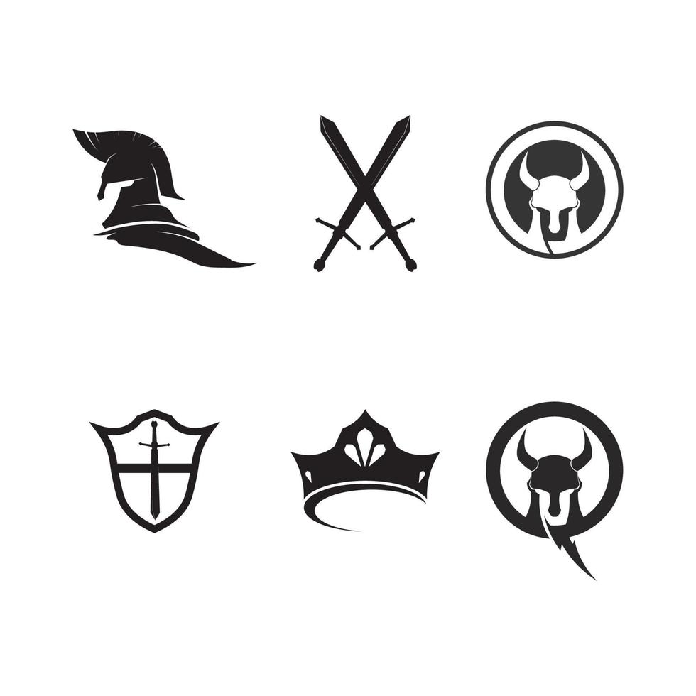 vector de diseños de iconos de logotipo espartano