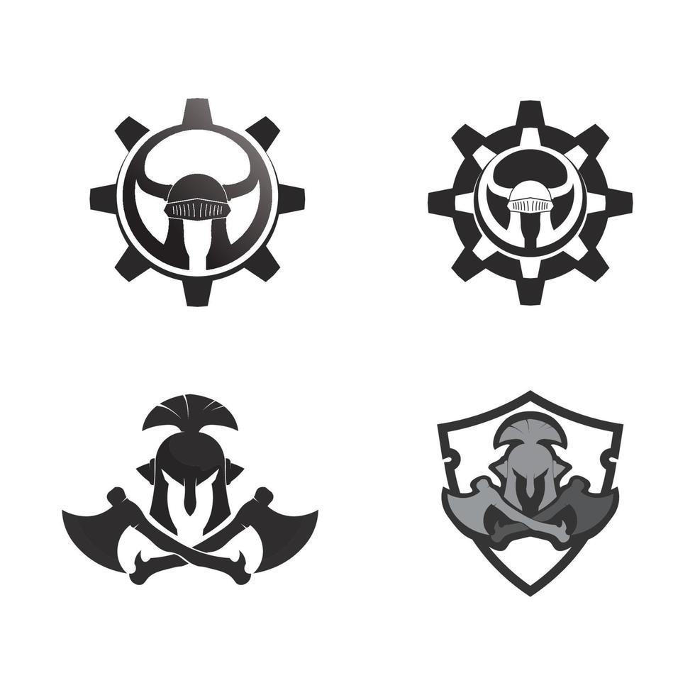 vector de diseños de iconos de logotipo espartano