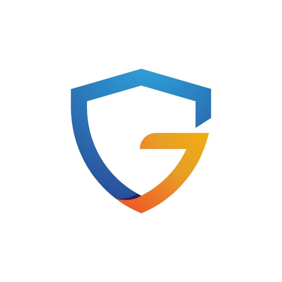 G Letter shield vector illustration