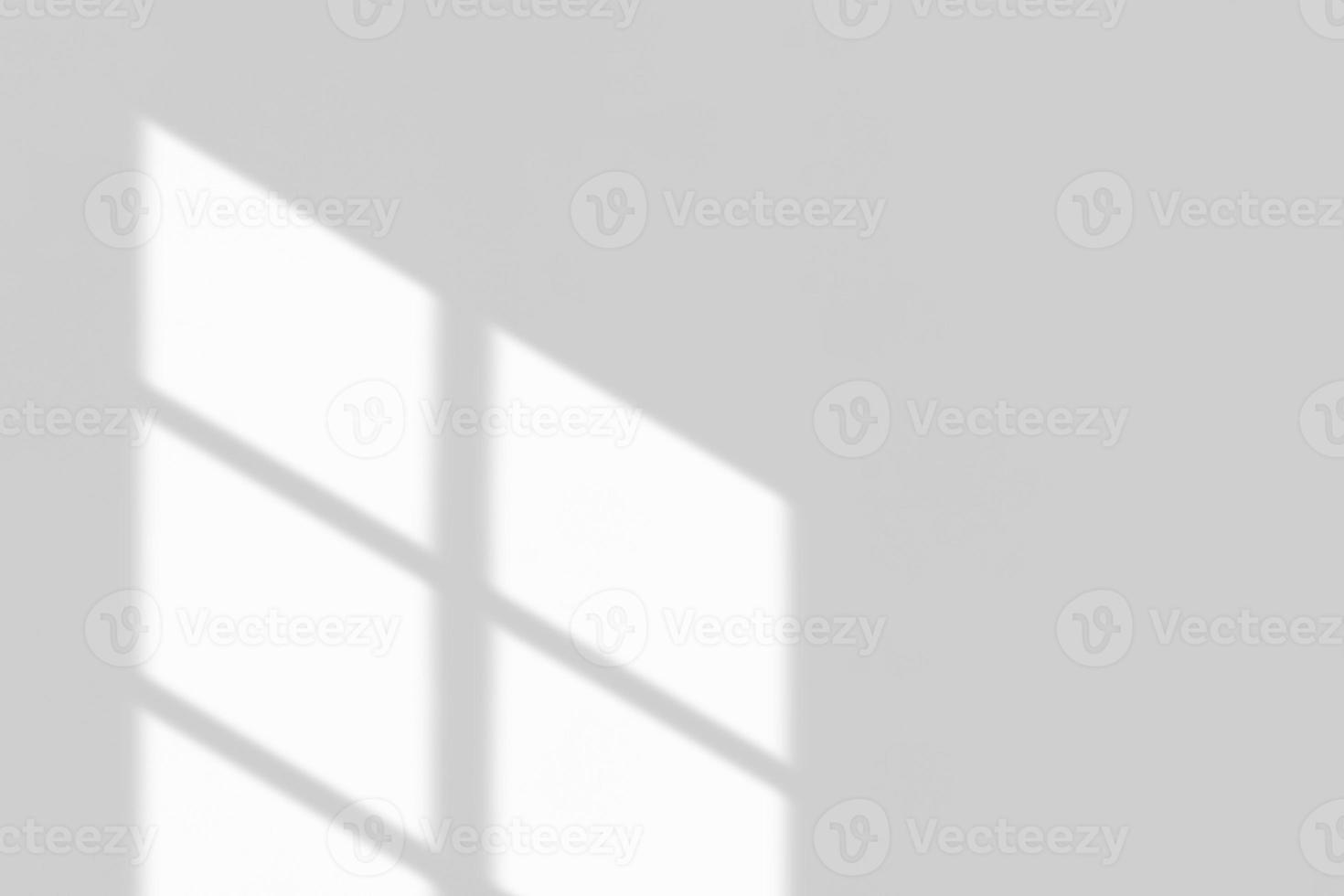 Window shadow drop on white wall background photo