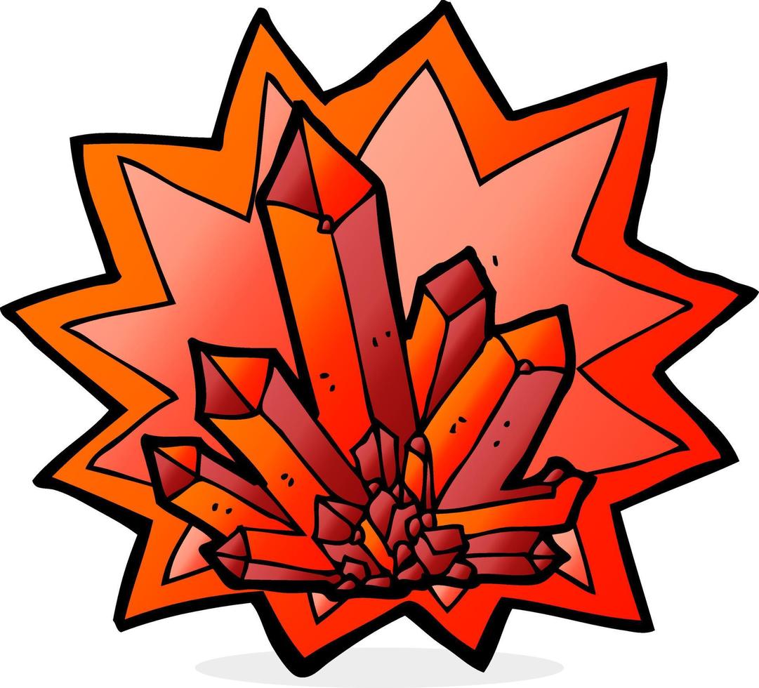doodle cartoon crystals vector