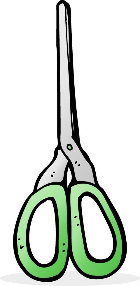 doodle cartoon scissors vector