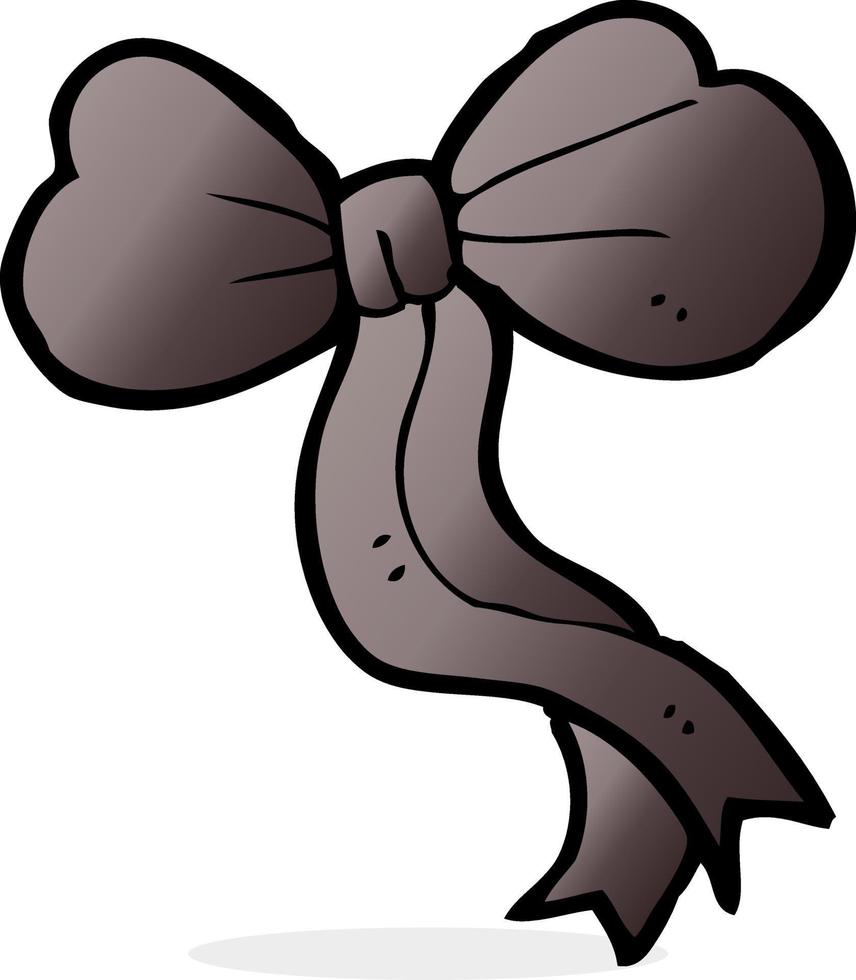 doodle cartoon bow vector