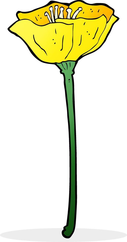 doodle cartoon flower vector