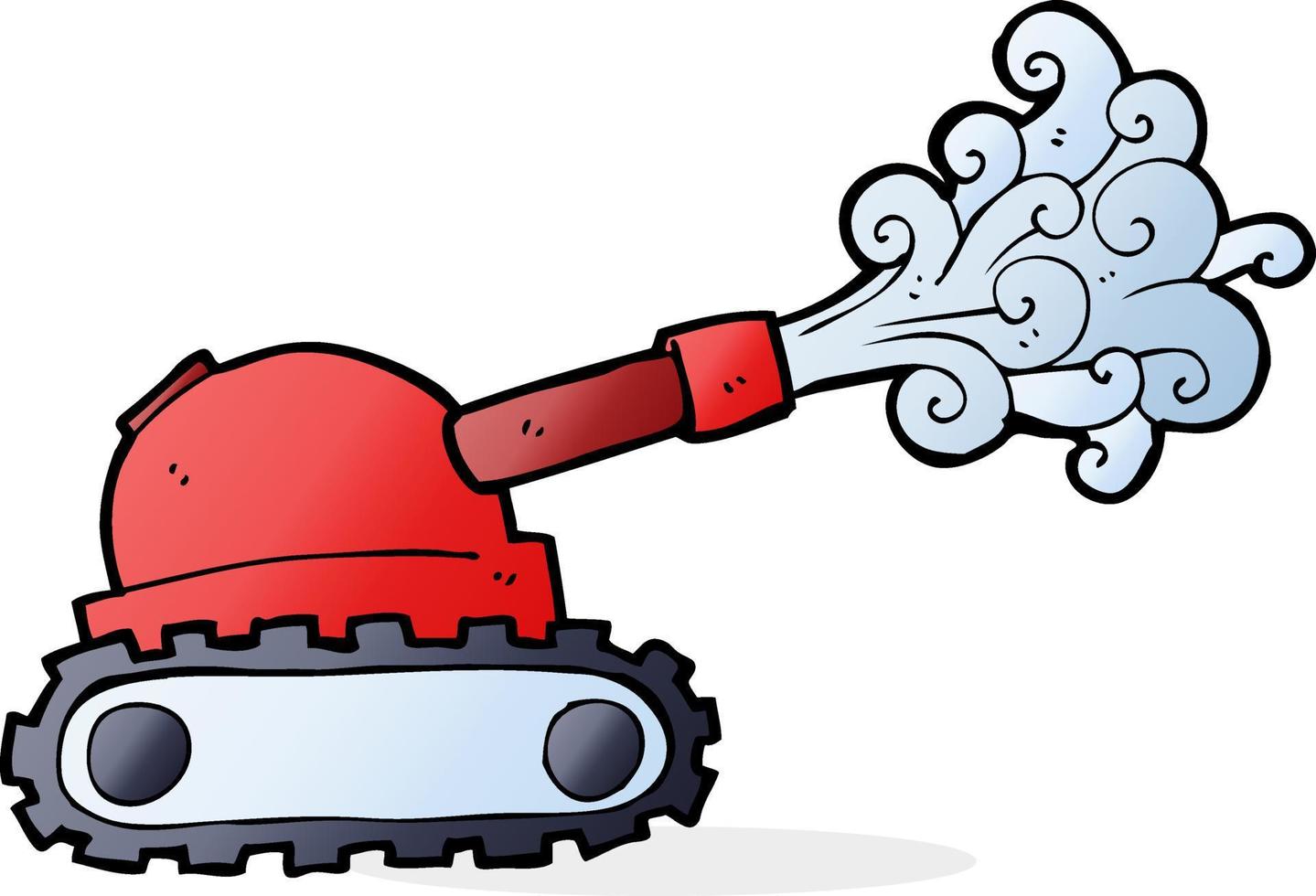 doodle cartoon tank vector