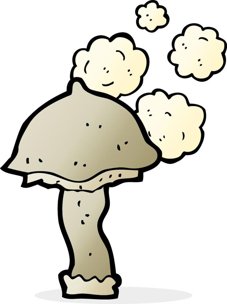 doodle cartoon mushroom vector