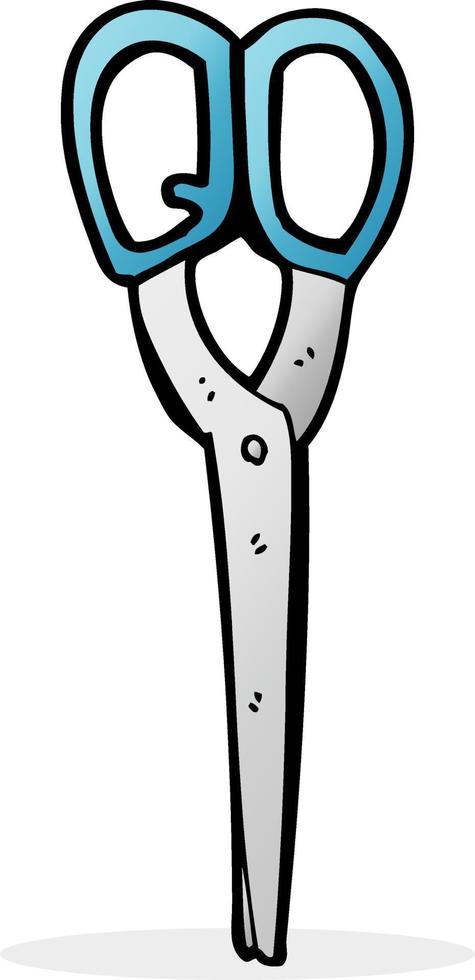 doodle cartoon scissors vector