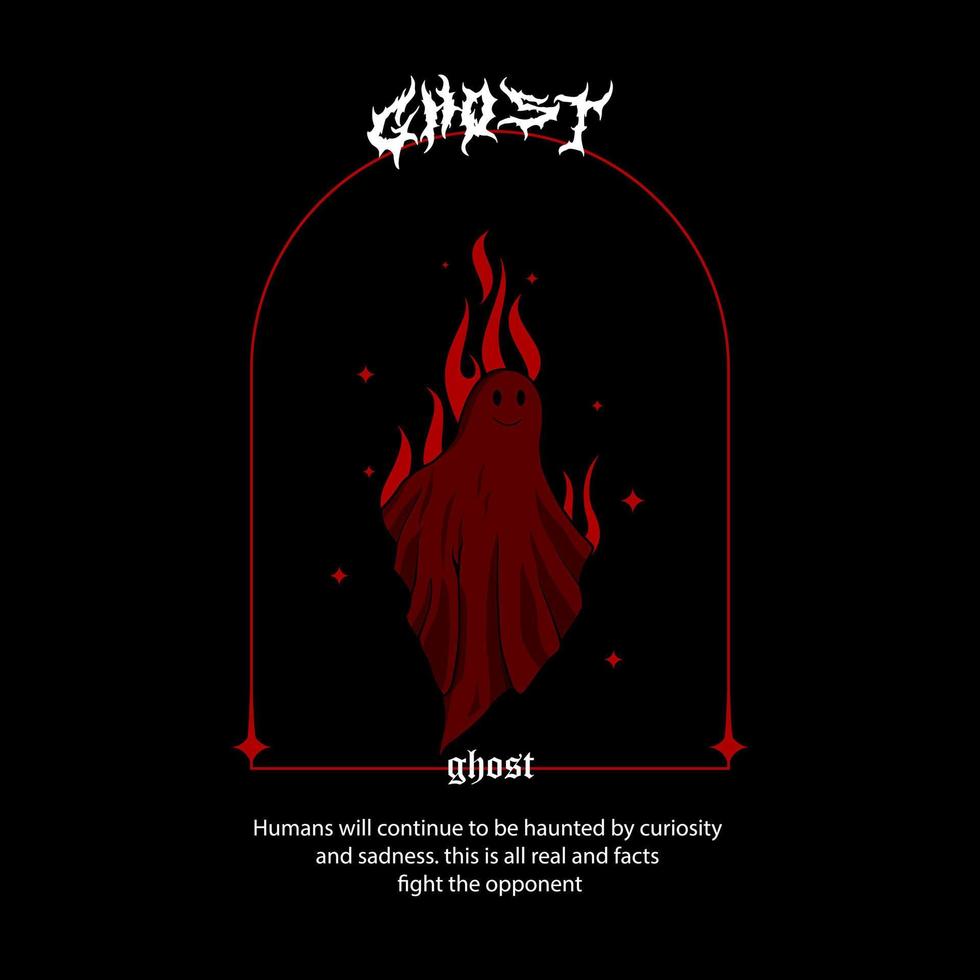 The flame ghost streetwear vector