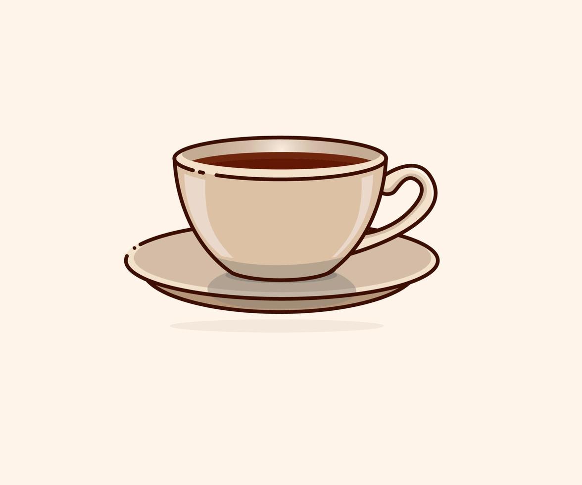 vector graphic design illustration of warm tea cup