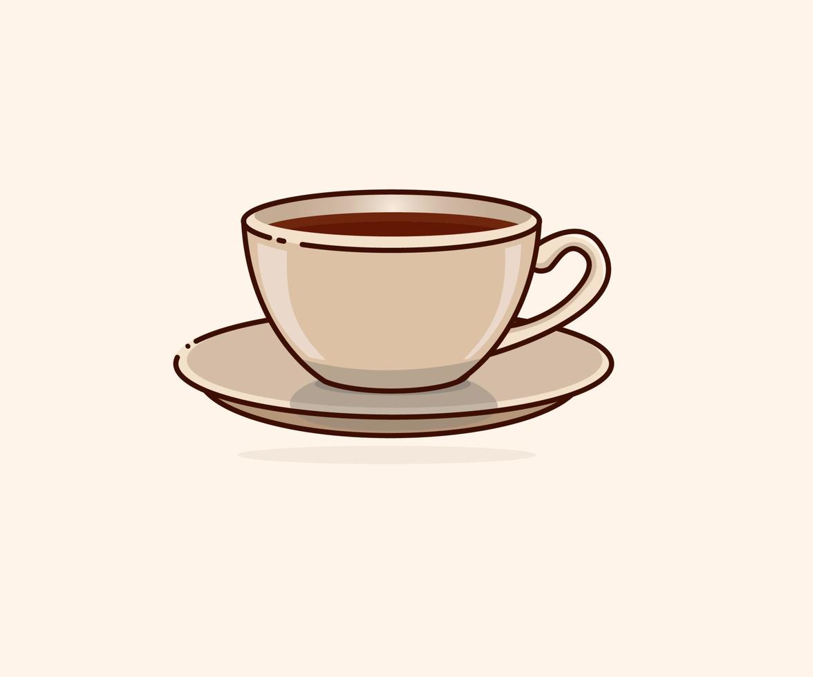 Ilustración de diseño gráfico vectorial de taza de té caliente vector