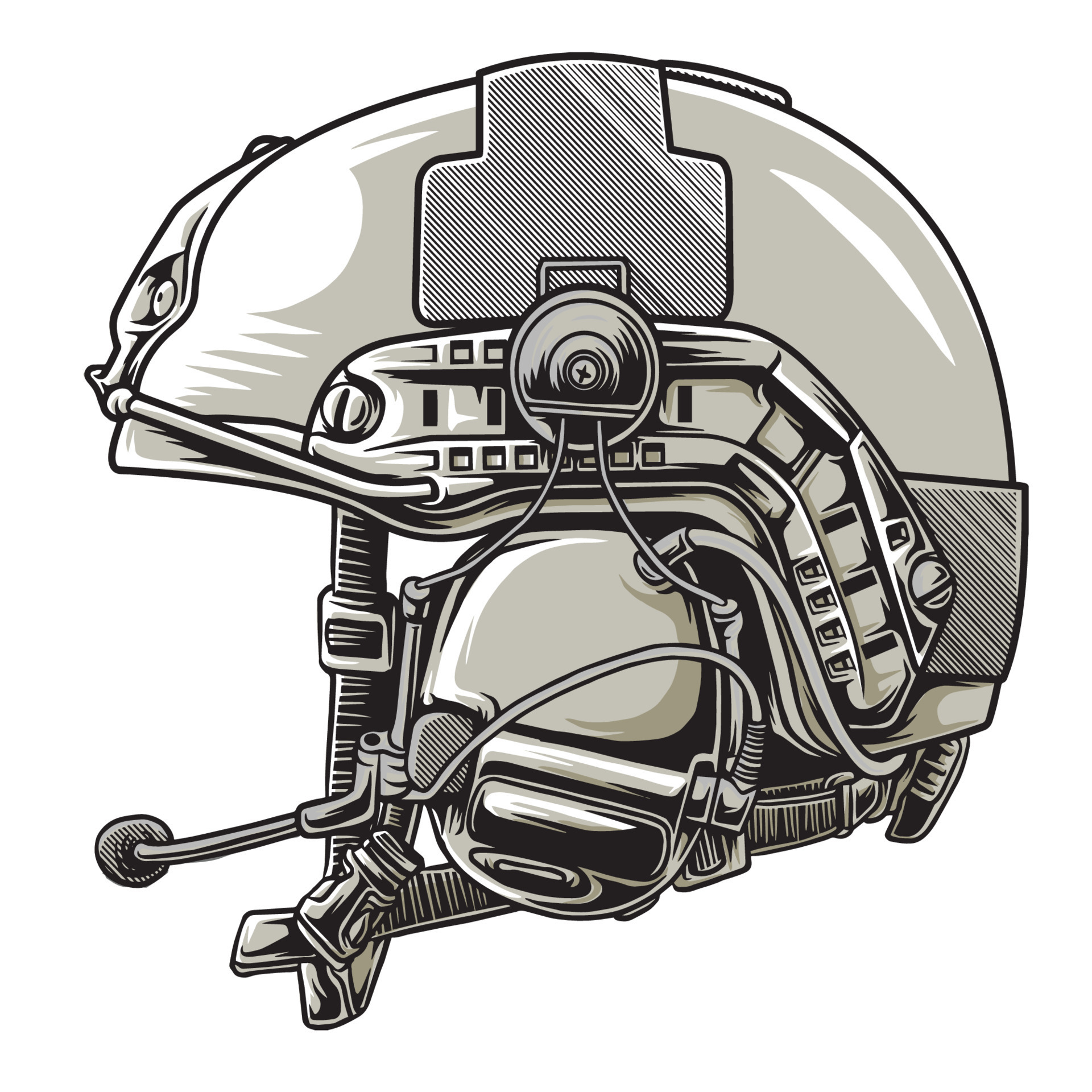 Design Tactical Helmet Military Vector Art At Vecteezy