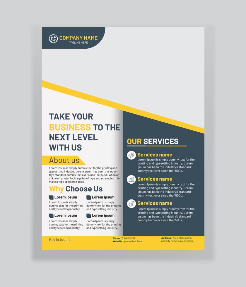 Modern Flyer Template Design. Creative business flyer Template, modern business flyer template. vector