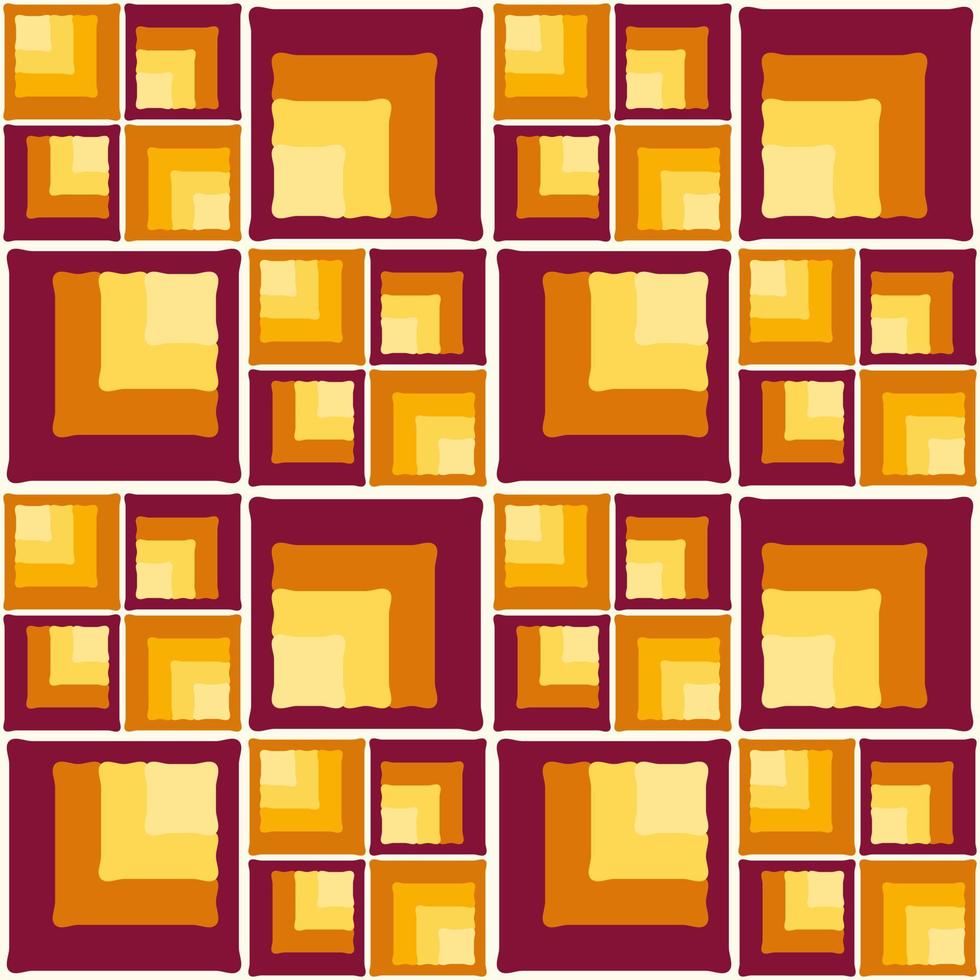 Seamless square pattern background retro colors vector