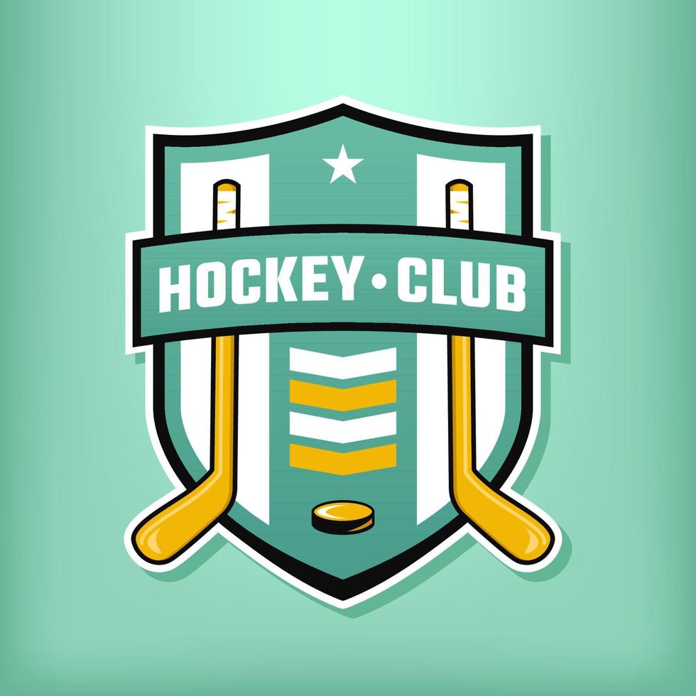 etiqueta e insignia de los deportes del campeonato de hockey vector