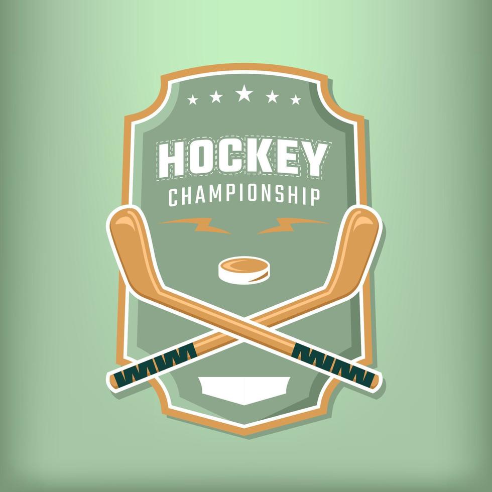 emblema del vector de identidad del equipo deportivo de hockey