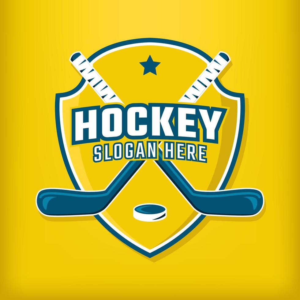 Hockey logo championship badge vector