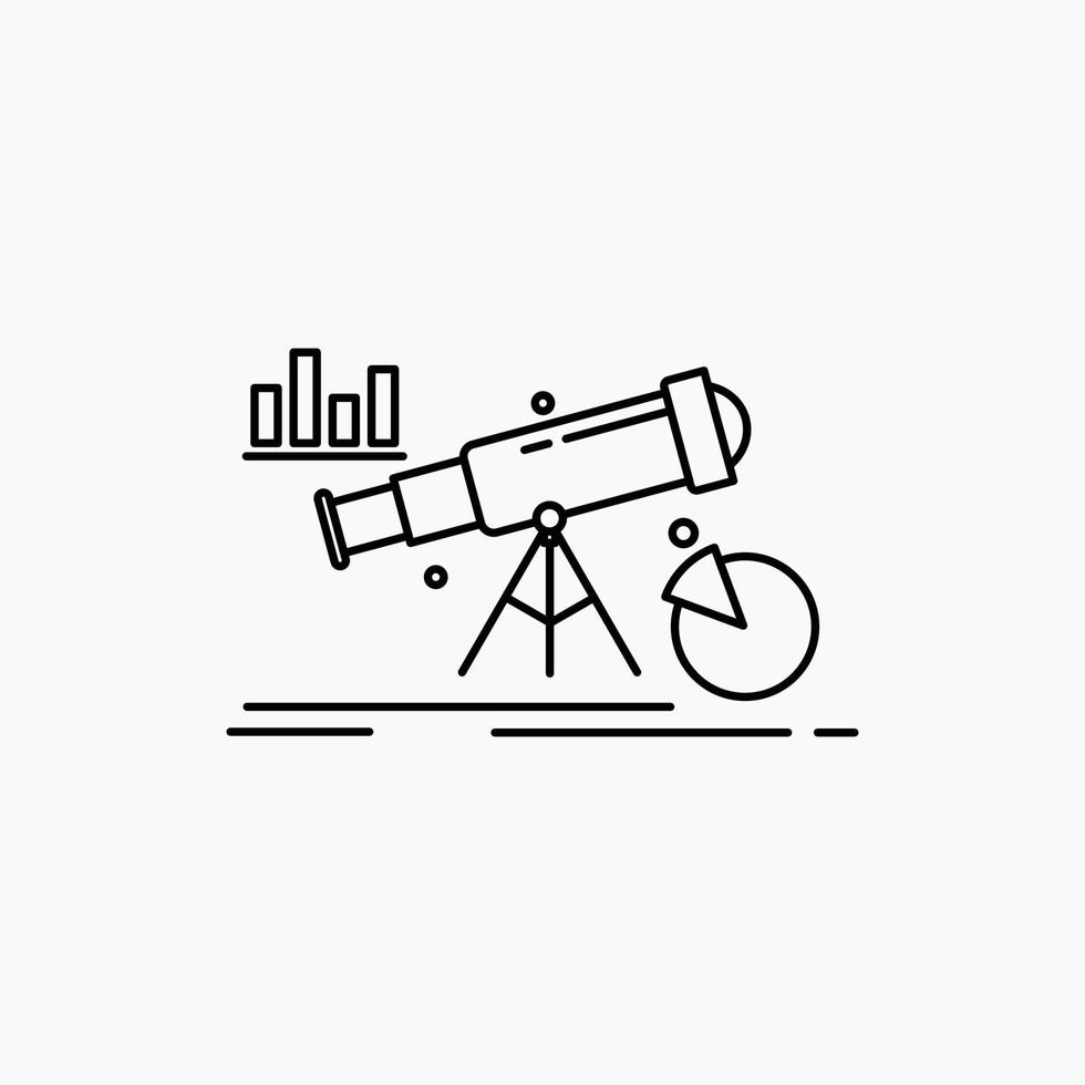 Analytics. finance. forecast. market. prediction Line Icon. Vector isolated illustration