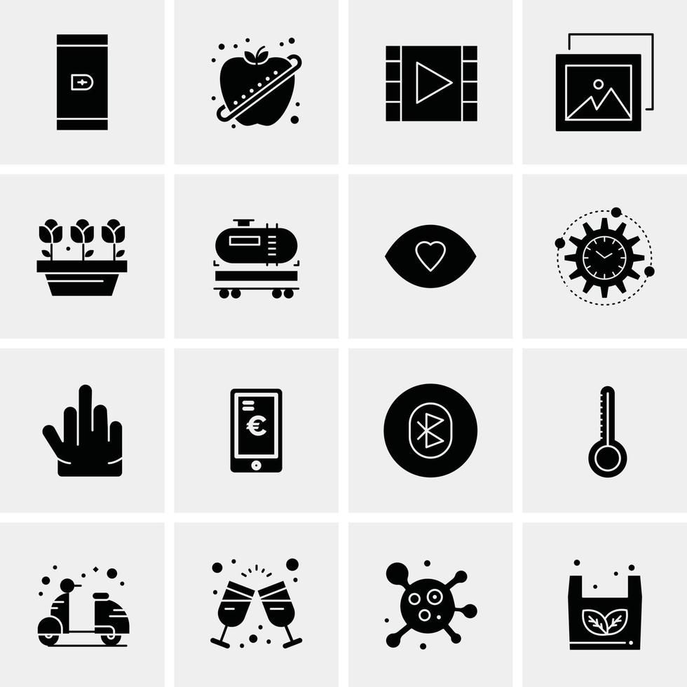 16 Universal Business Icons Vector Creative Icon Illustration to use in web and Mobile Related proje