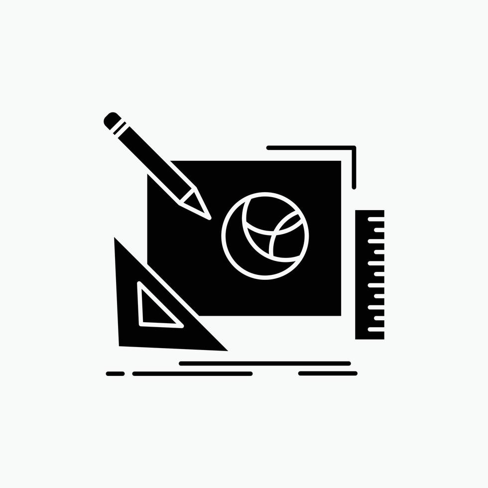 logo. design. creative. idea. design process Glyph Icon. Vector isolated illustration
