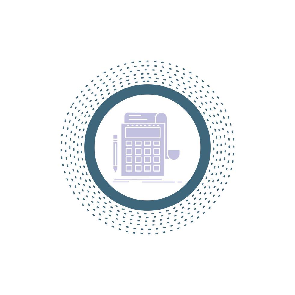 Accounting. audit. banking. calculation. calculator Glyph Icon. Vector isolated illustration