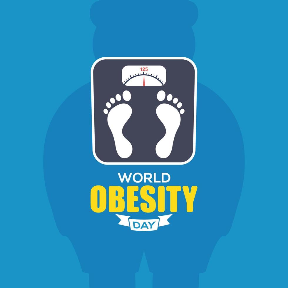 World obesity day flyer design good for world obesity day celebration vector