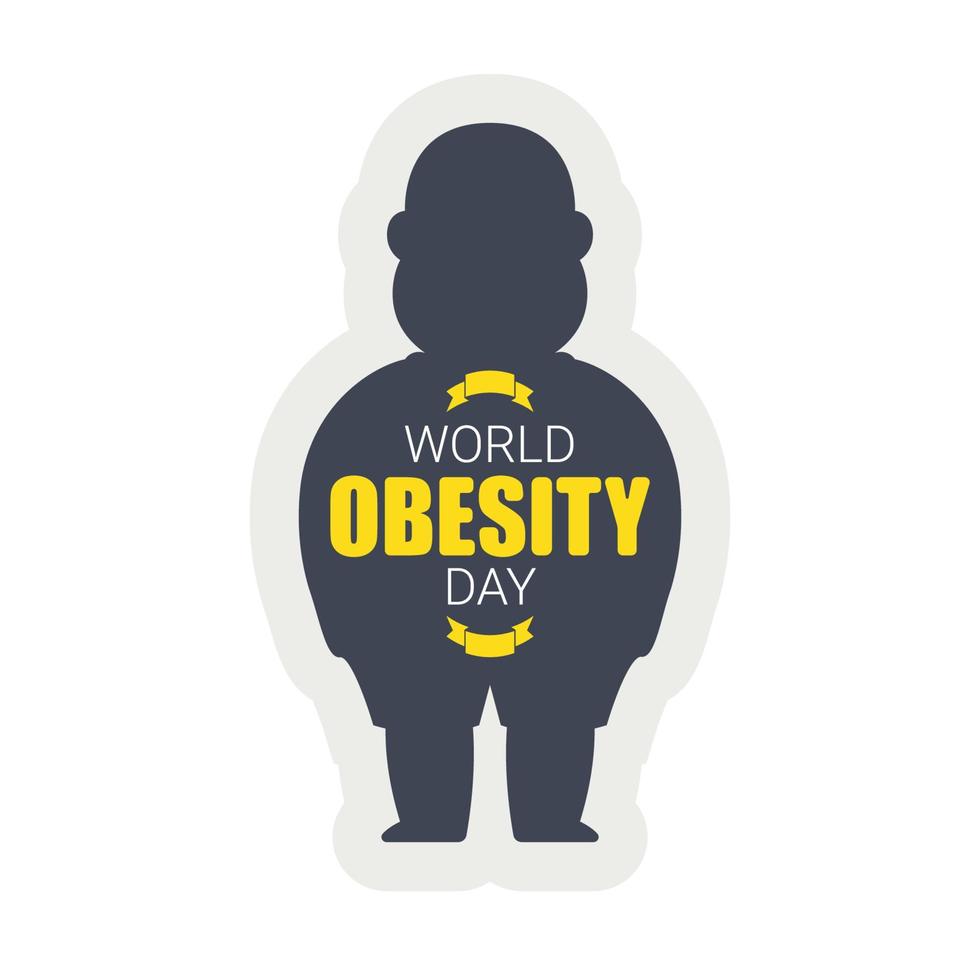 diseño de volante del día mundial de la obesidad bueno para la celebración del día mundial de la obesidad vector