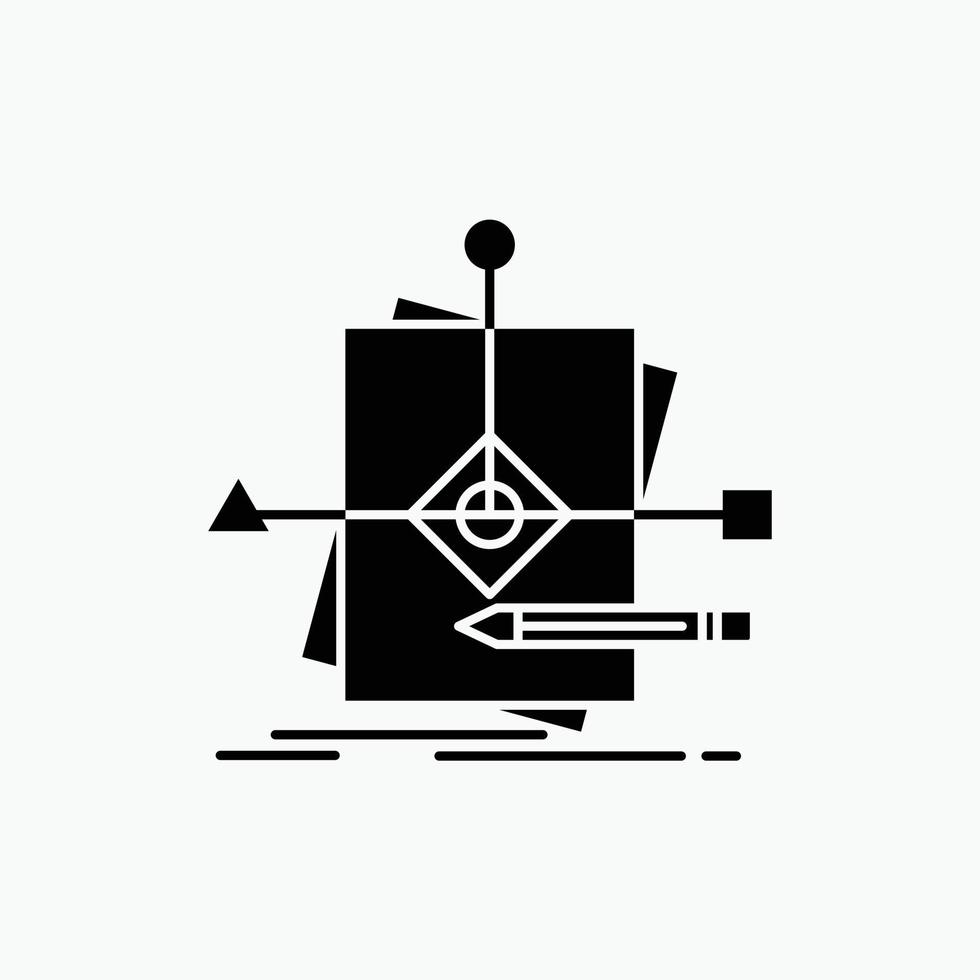 Algorithm. business. foretelling. pattern. plan Glyph Icon. Vector isolated illustration