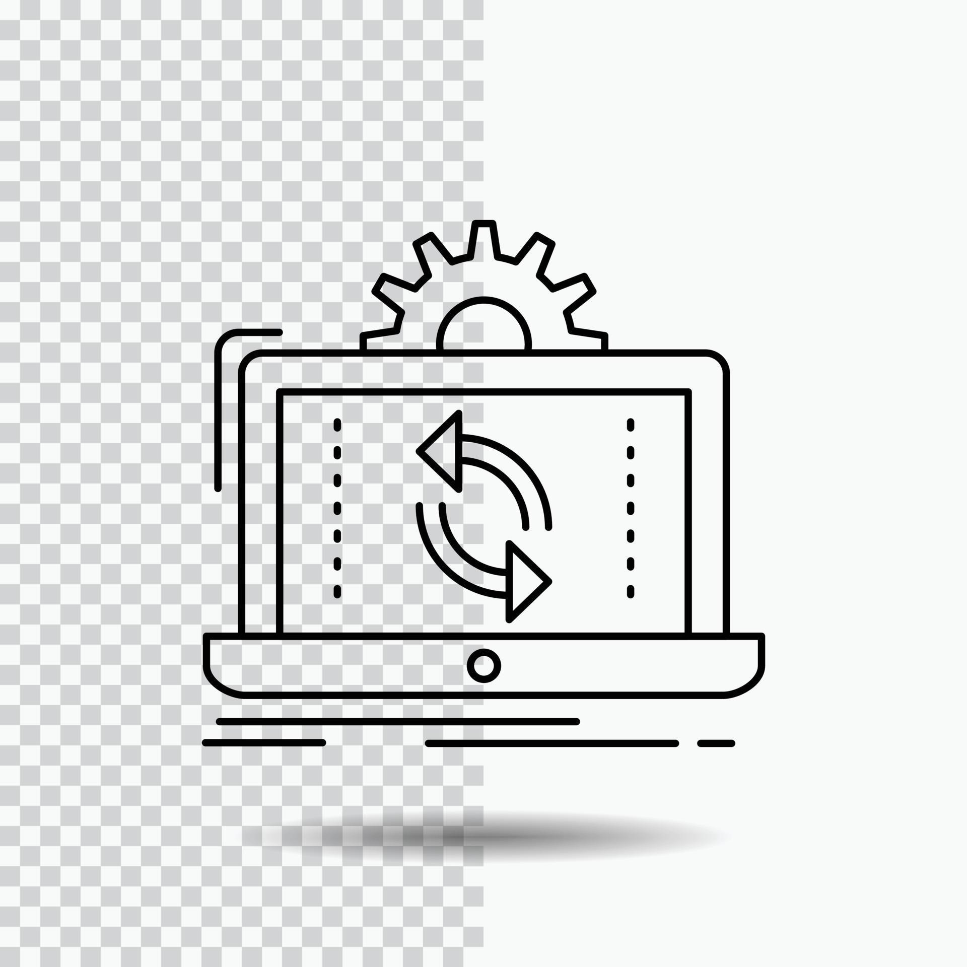 data. processing. Analysis. reporting. sync Line Icon on Transparent ...