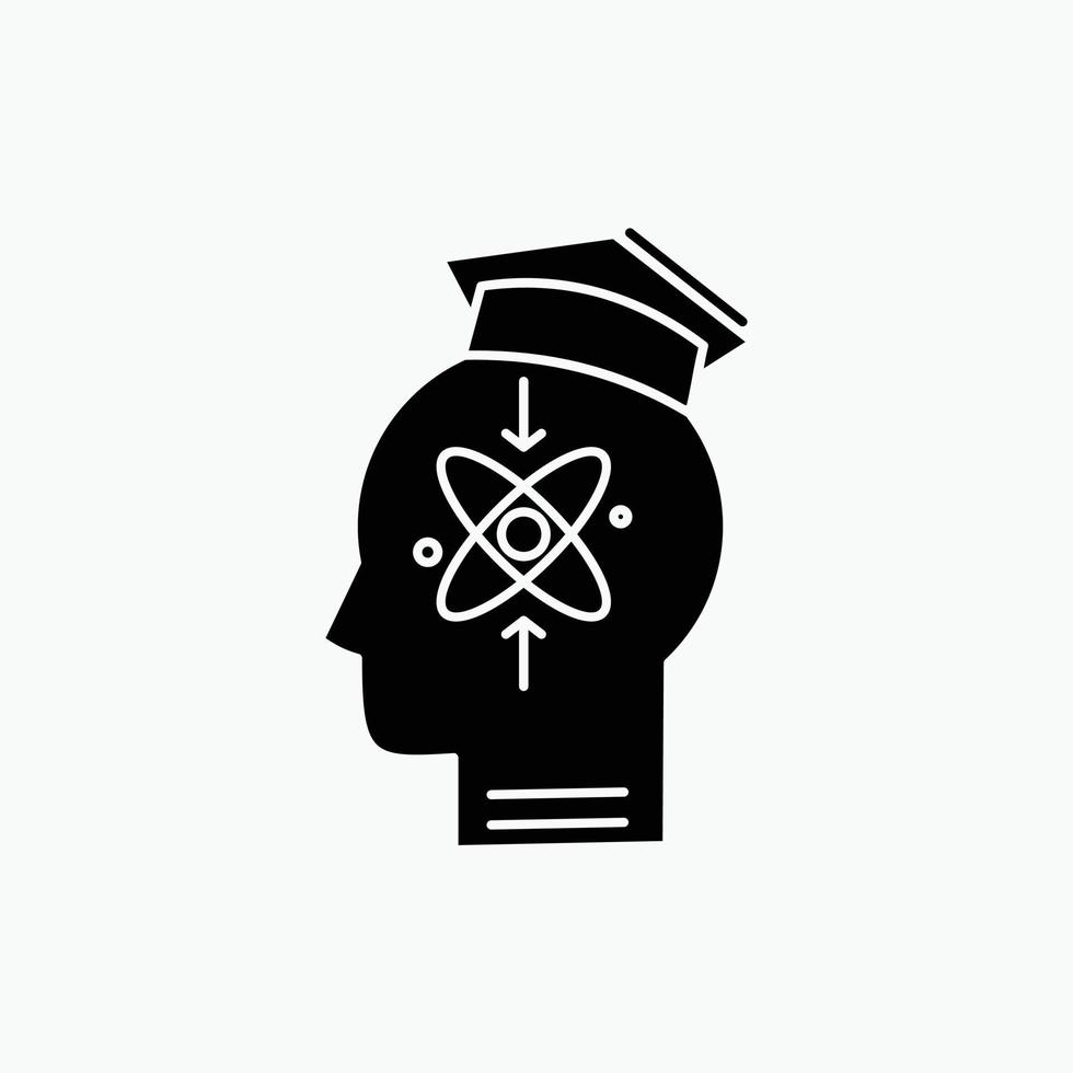 capability. head. human. knowledge. skill Glyph Icon. Vector isolated illustration