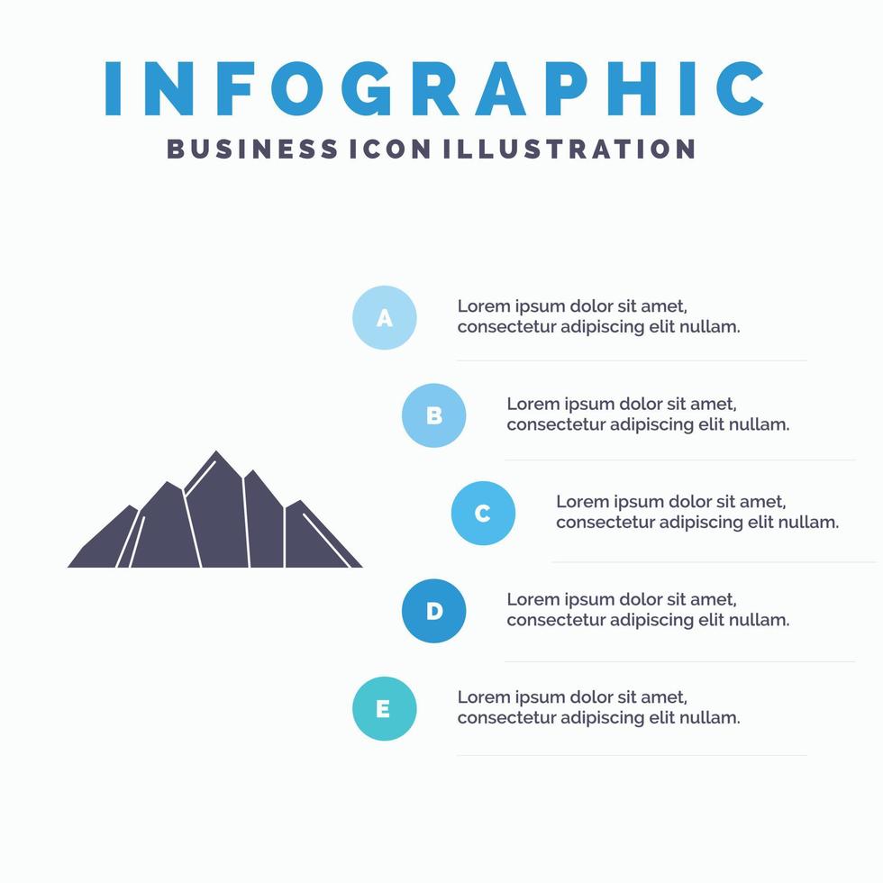 hill. landscape. nature. mountain. scene Infographics Template for Website and Presentation. GLyph Gray icon with Blue infographic style vector illustration.