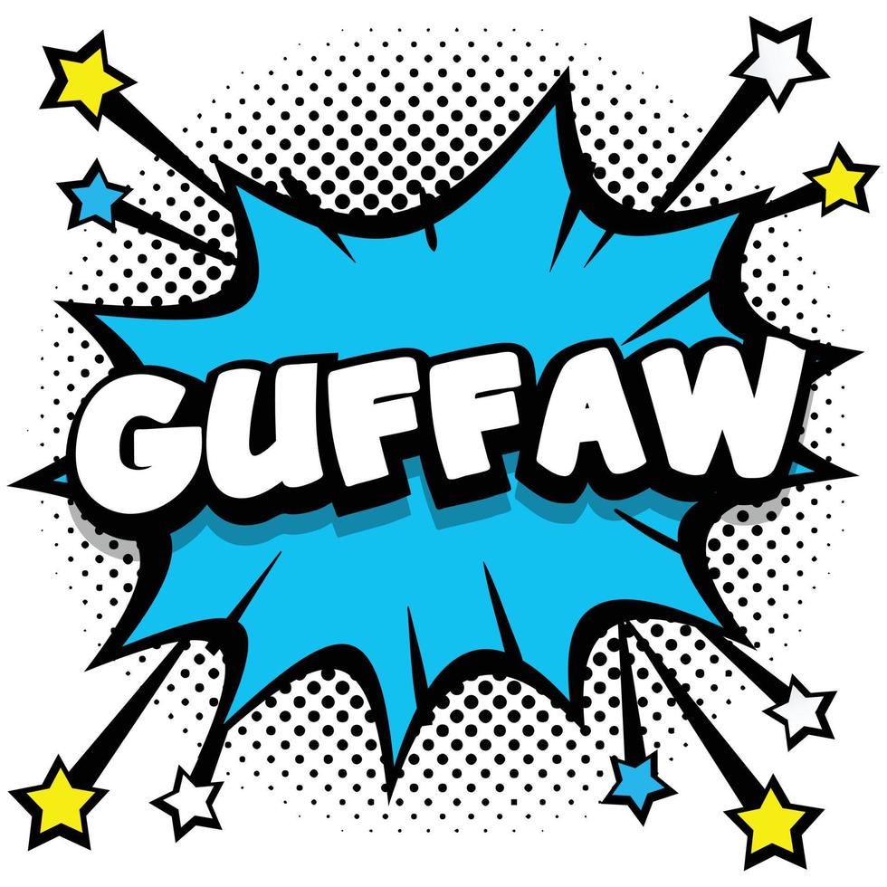 guffaw Pop art comic speech bubbles book sound effects vector