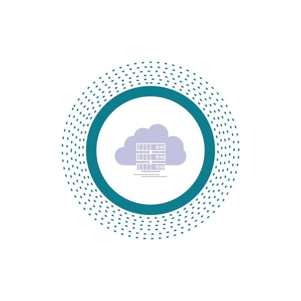 cloud. storage. computing. data. flow Glyph Icon. Vector isolated illustration