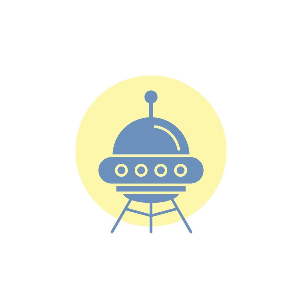 space ship. space. ship. rocket. alien Glyph Icon. vector
