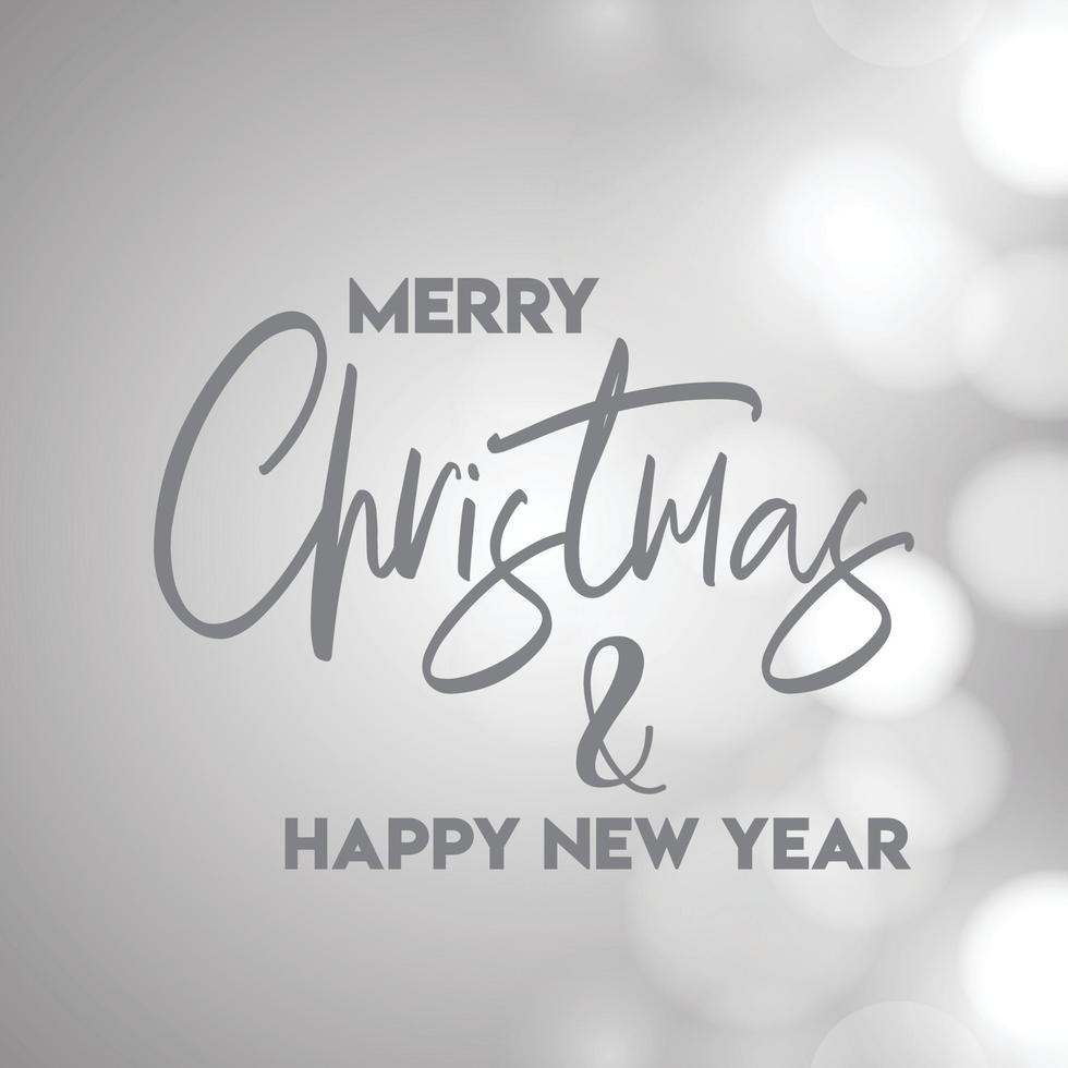 Merry Christmas and Happy New year Gray Background vector