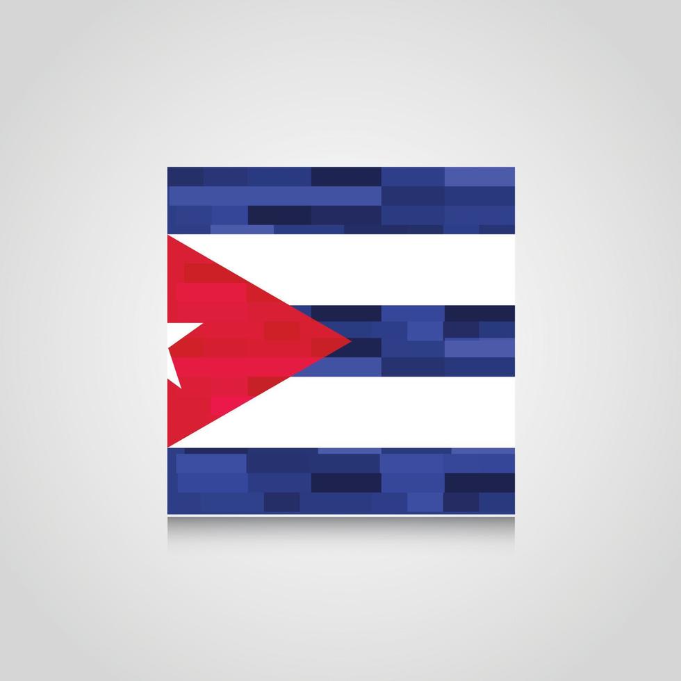 Cuba Abstract Flag Background vector