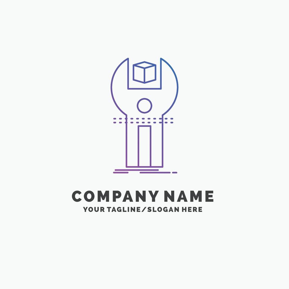 SDK. App. development. kit. programming Purple Business Logo Template. Place for Tagline vector