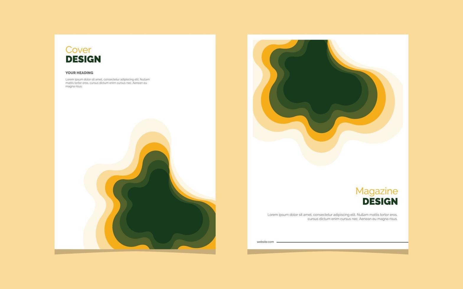 diseño creativo de portada de revista de corte de papel. conjunto de placa de equipo de póster vector