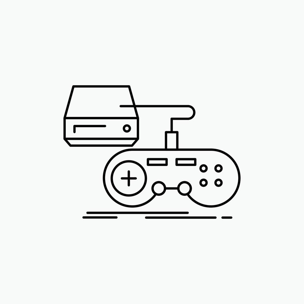 Console. game. gaming. playstation. play Line Icon. Vector isolated illustration