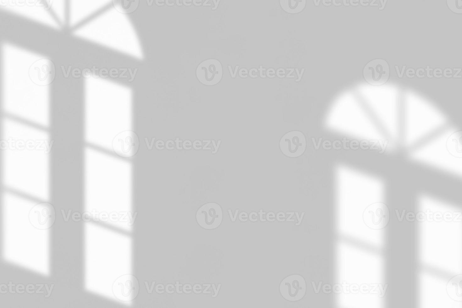 Window shadow drop on white wall background photo