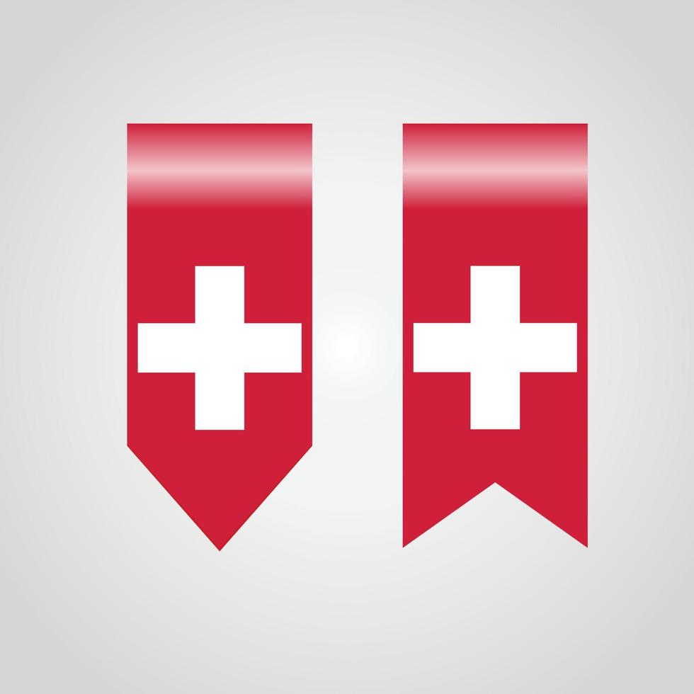 bandera suiza haning vector