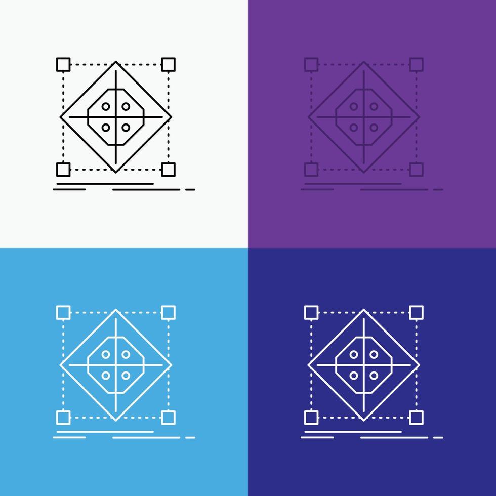 Architecture. cluster. grid. model. preparation Icon Over Various Background. Line style design. designed for web and app. Eps 10 vector illustration