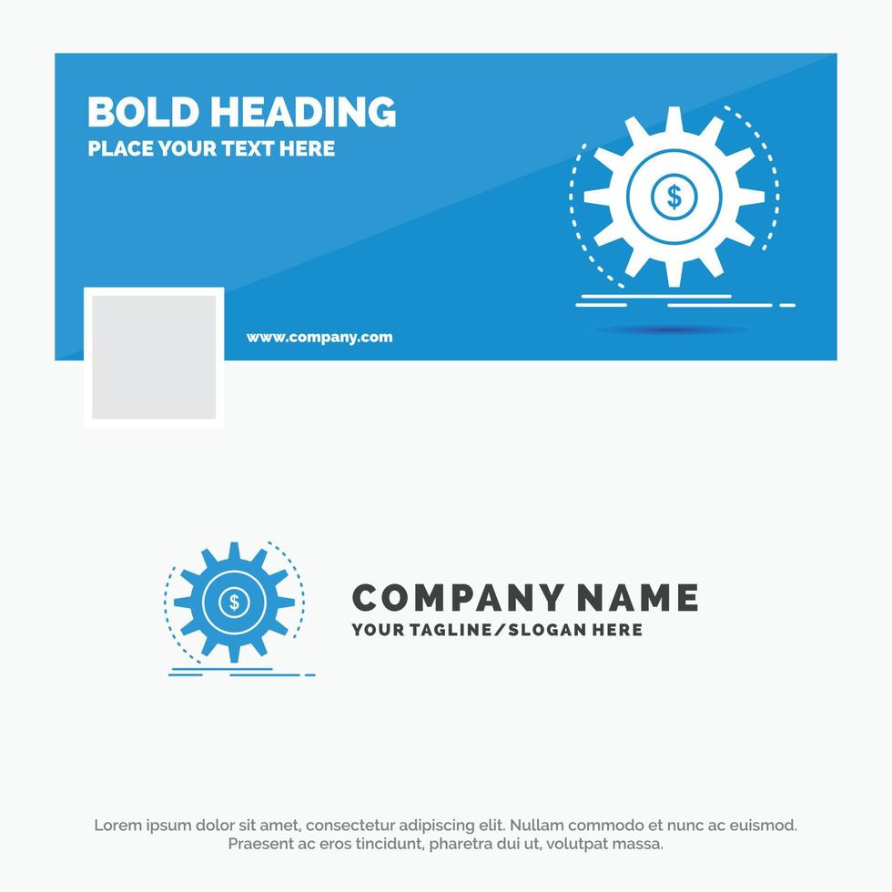 Blue Business Logo Template for Finance. flow. income. making. money. Facebook Timeline Banner Design. vector web banner background illustration